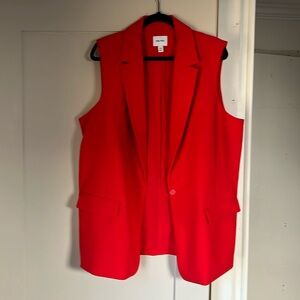 Bright Red sleeveless vest